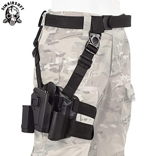 SINAIRSOFT Tactical Airsoft Pistol Drop Leg Holster Right Hand Paddle Belt Pistol Gun