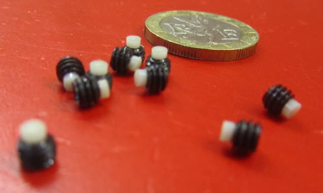 Black Oxide Steel Nylon Tip Set Screw 8-32 x .125" Thread Length 20 pcs