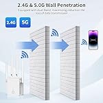 WiFi Extender, 2024 Fastest WiFi Booster 1200Mbps Dual Band (5GHz/2.4GHz) WiFi Extenders Signal Booster for Home, WiFi Repeater with Ethernet Port Covers up to 10000sq. ft and 55 Devices - Image 3