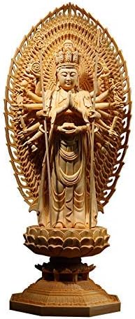 Amazon 仏像 木彫り 置物 観音像 千手観音 桧木 木製彫刻 風水 開運 仏壇仏像 祈る 厄除け お守りお洒落な置くもの 開運 Lilikaku 仏像 通販