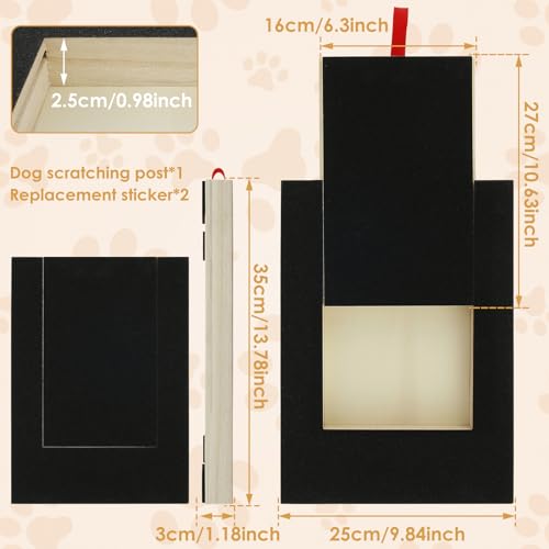 Hunde Krallen Kratzbrett 35x25x3cm Kratzbrett für Hunde mit Leckerli Box Quadrat Stressfrei Dog Nail Scratch Board für alle Arten von Hunden Dog Nail File Board für Haustiernagel Care