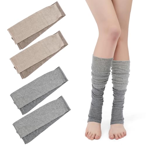 Image of XEPST 2 Packs Women's Leg Warmers, Fashion Accessories Ballet Leg Warmers Kawaii Boot Socks Knee High Footless Socks for Girls