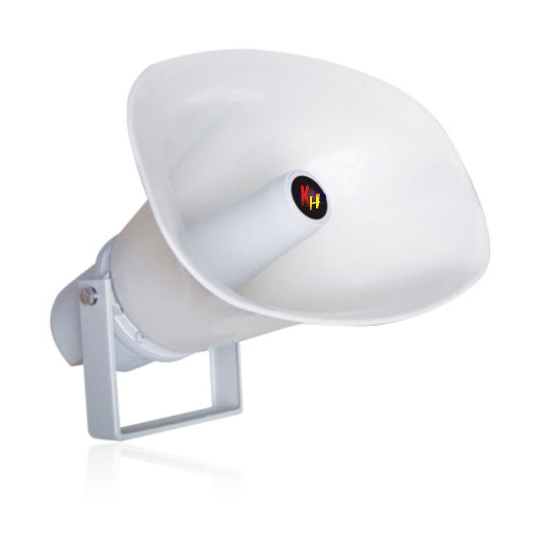 kh Unit Horn Combination 20W Waterproof PA Horn Speaker | ABS Plastic Outdoor Paging & Alarm Siren | Pure Sound Directional Loudspeaker | 8 Ohms Wall Mount Horn for School, Factory & Public Address