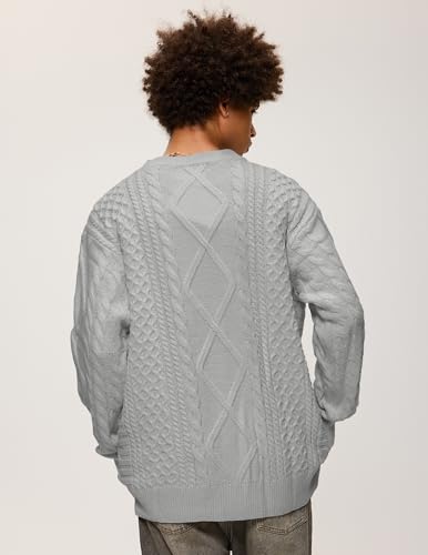 Aelfric Eden Cable Knit Sweater Men Oversized Rory Gilmore Crewneck Knitted Sweater Pullover 2024 Vintage Fall Sweaters Tops3