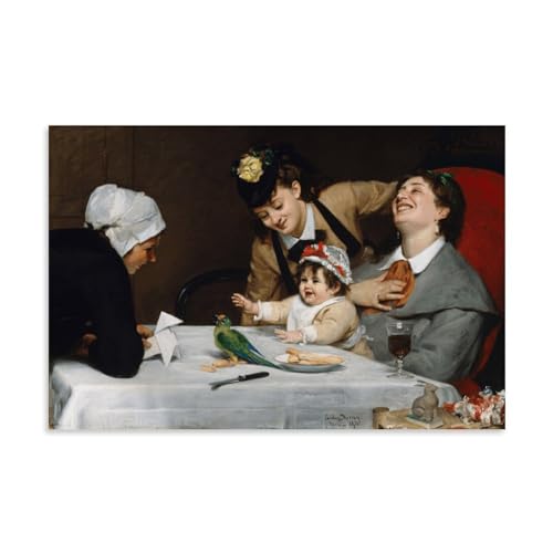 Póster de Carolus-Duran Merrymakers, lienzo artístico de 40x60 cm para decorar el dormitorio