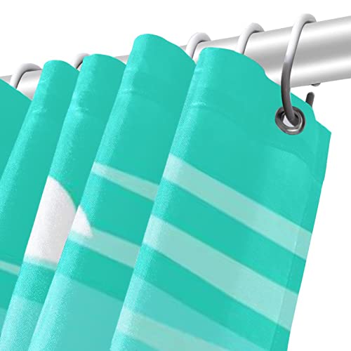 Rideau de douche imperméable et lavable anti-éclaboussures motif plage - 6