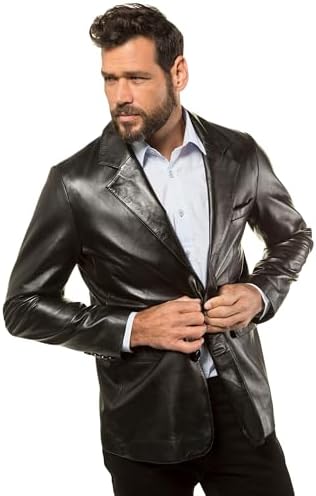 JP 1880 Menswear Big & Tall Plus Size L-8XL Blazer, Leather