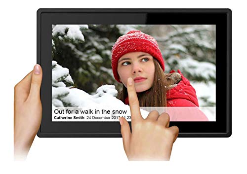 Porta-Retratos Digital inteligente Minolta Smart Wi-fi LCD 10” Touch Screen 8GB, MN632, Preto