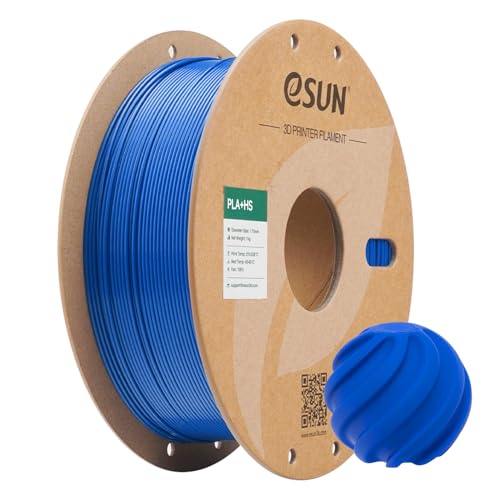 Image of eSUN High Speed PLA+ Filament 1.75mm, 3D Printer Filament Speedy PLA Plus for Fast Printing, Dimensional Accuracy + /- 0.03mm, 1KG Cardboard Spool (2.2 LBS) 3D Printing Filament for 3D Printers, Blue