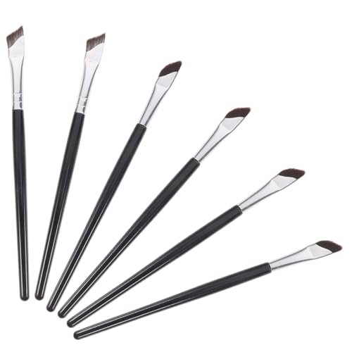 DRESSOOS 1 Juego sombra pincel corrector debajo del ojo brocha de maquillaje reutilizable aplicador de herramienta de delineador de ojos pincel delineador de ojos en ángulo Madera Black