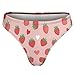 XUTSAKDCJ Womens Underwear No Show V Waisted Seamless Thongs Breathable Strawberry Panties Fashion G-string