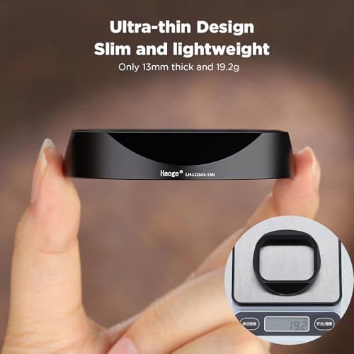 Capuchón de lente metálico cuadrado Haoge para cámaras Leica Q2, QP, Q-P typ116, Q y Q3-28, diseño ultradelgado con rosca, compatible con filtro UV de 49 mm miniatura 4