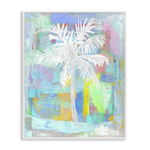 Stupell Industries Tropical White Palm Tree Vivid Brushstrokes Abstract Design, Design by Kristen Dew