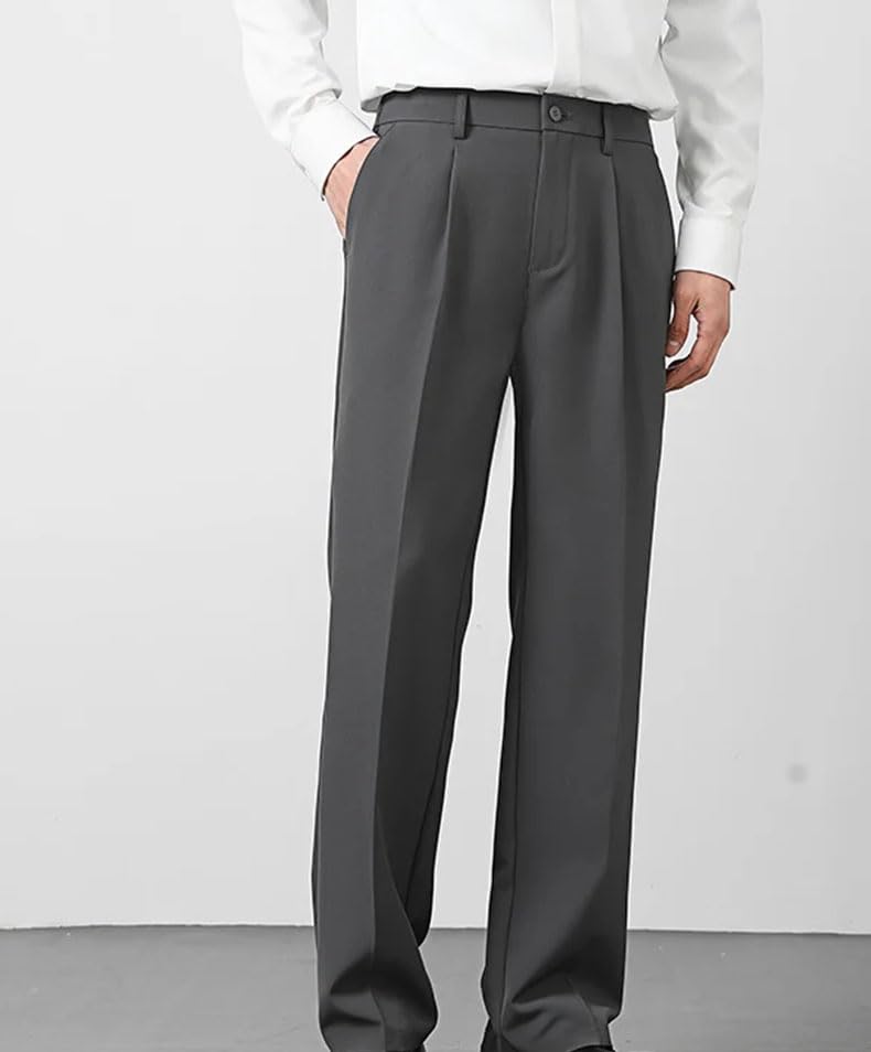 Men's Spring Casual Pants - Business Elastic Waist Korean Style Trousers Plus Size3