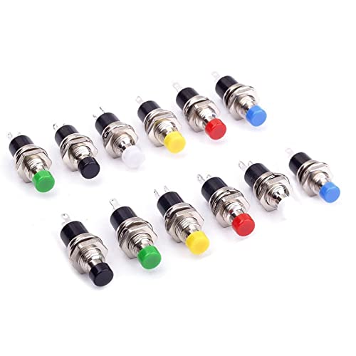 Interrupteur bouton-poussoir momentané 7mm 1A normalement ouvert noir