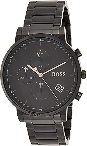 Hugo Boss Stainless Steel Analog Black Dial Men Watch-1513780, Black Band - Image 4