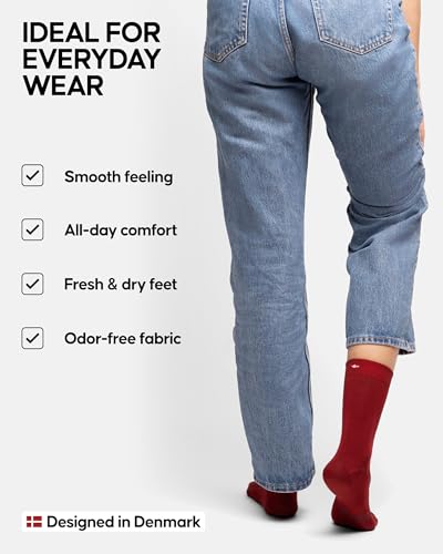 Image of DANISH ENDURANCE Crew Dress Socks, Viscose From Bamboo, 3 & 6-Pack