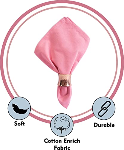 Servilletas de Tela de Algodón color Rosa Baby Pack 12 miniatura 6