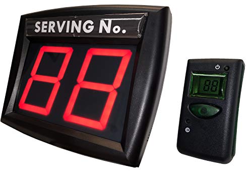 Sistema de gestión de Colas Rojo con Control Remoto LCD