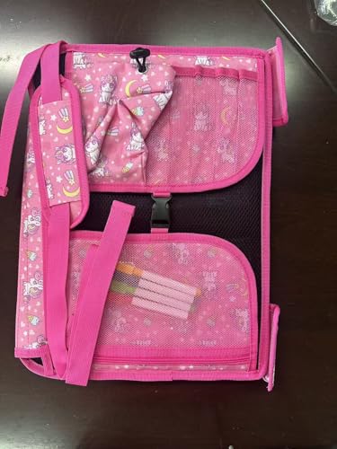 Image of Kids Travel Tray - Waterproof Lap Table with No-Drop Large Tablet Holder - Car Seat Tray - Road Trip Essentials Kids - Car Desk Organizer for Airplane - Toddler Travel Essentials (UNICORN)