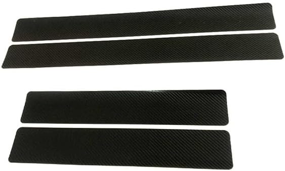 4PCS Car Door Sill Protector for GMC Hummer EV 2022–2025 2026 BT1,Carbon Fiber Leather Door Sill Sticker, Scratch Resistant Exterior Accessories -Easy to Install,A-Black