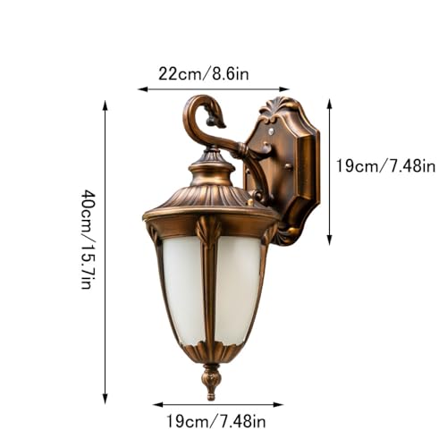 Applique extérieure E27 IP65 étanche avec diffuseur en verre dépoli - 8