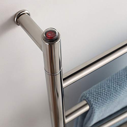 Toallero eléctrico calefactable para baño, toallero oscilante de Acero Inoxidable, 570 mm de Ancho x 850 mm de Alto, radiador para secar Toallas.