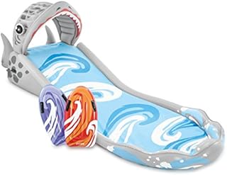 Intex 57159EP Surf 'N Slide 15 Foot Long Inflatable Kids Backyard Splash Play Center Shark Water Slide