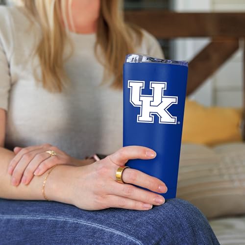 Image of Logo Brands NCAA 20 oz Powder Coat Stainless Tumbler -Double-Wall Insulated Everday Tumbler for Hot or Cold Drinks, High Lip Lid, Team Color