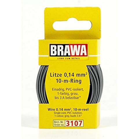 BRAWA 3107 Litze 0,14mm² 10m Ring grau Cover
