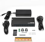Kingwin Industrial USB 3.0 Hub 10-Port, Heavy-Duty Metal Mountable USB Hub with Power Adapter, 5Gbps SuperSpeed Powered USB Splitter for PC, Laptop, Mac, POS Systems & Factory Automation.