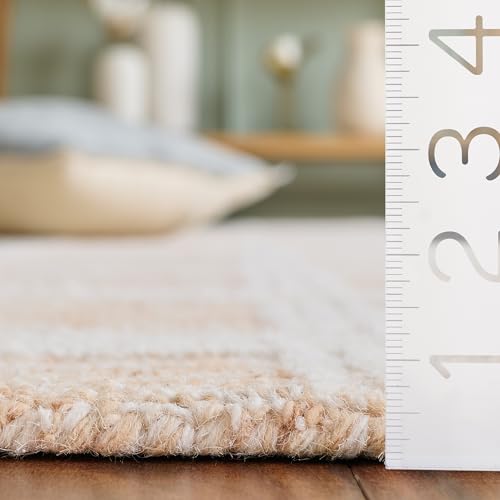 Tapete decorativo SAFAVIEH 5' x 8' en lana naranja e ivory miniatura 4