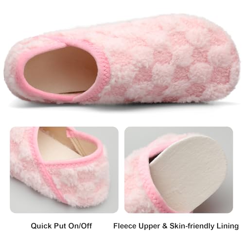 Image of Fires Womens Mens Slippers with Rubber Sole Soft-Lightweight House Slipper Socks Around House Shoes Non Slip Indoor /Outdoor