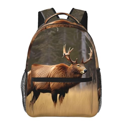 Sac à dos en toile noir imprimé animaux sauvages OdDdot pour adulte style décontracté