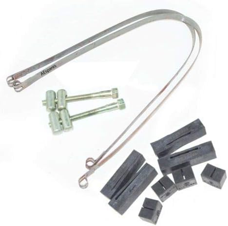 Lambretta Petrol Tank Straps Belt with Trunnions Bolts & Buffer Rubbers