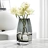 Tall black grey glass flower vaselarge black grey vases home decormodern bud gray vase for centerpiecestable toproom decorcrystal decorative unique flower vases for bouquetgift  urban country home decor