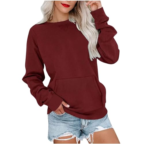 Sweat à capuche léger avec épaules tombantes et poche pratique pour femme active