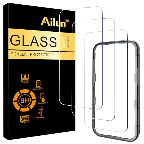 Ailun 3 Pack for iPhone Air Screen Protector [6.5 inch] with Installation Frame Tempered Glass Sensor Protection Dynamic Island Compatible Case Friendly