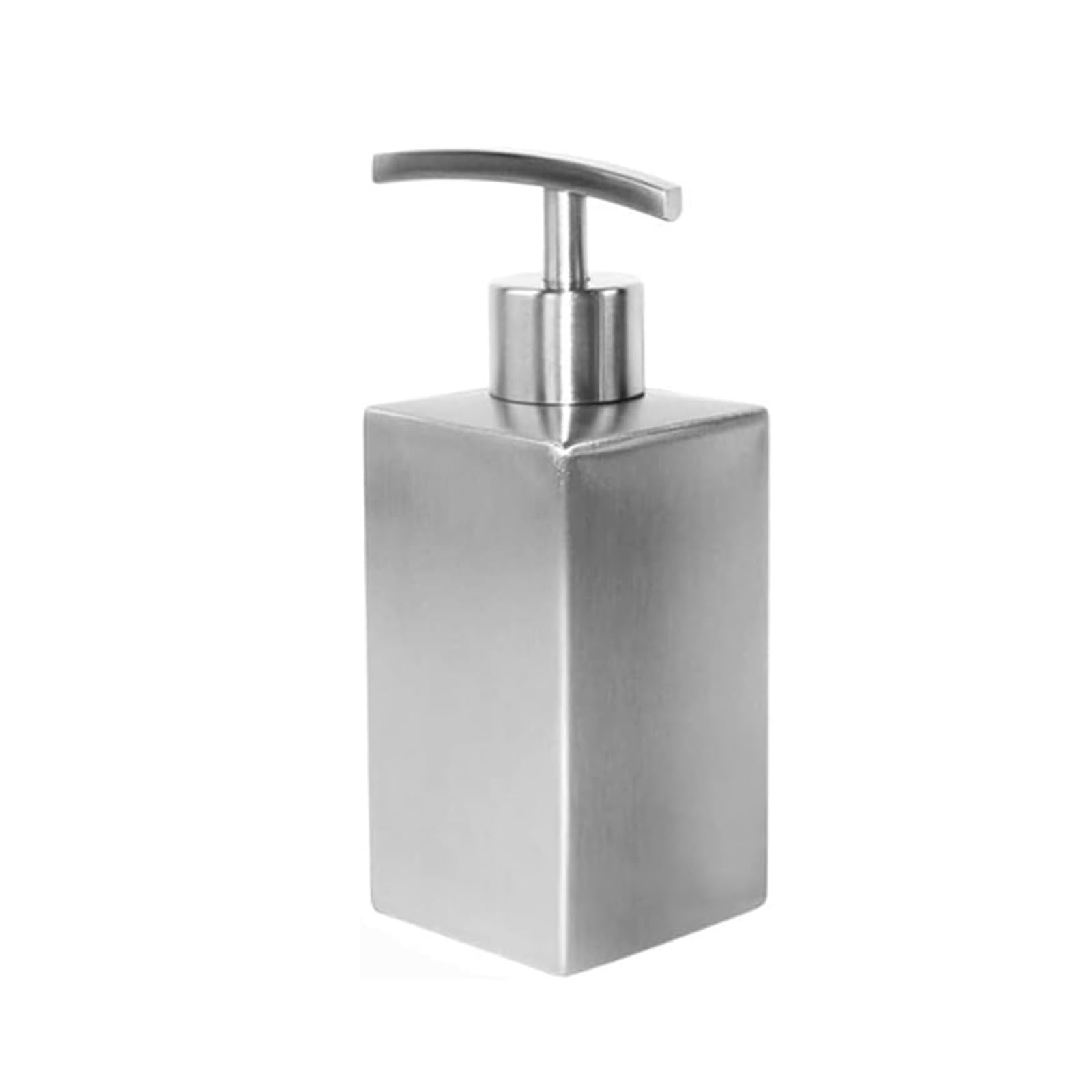 Kxaoxgrc Silver Glass Soap Lotion Dispenser Set, Less Steel Counter Hand Soap Dispenser 358 Ml