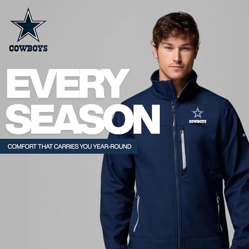 Image of dunbrooke Men's Navy Chicago Bears Softshell Fleece Full-Zip Jacket
