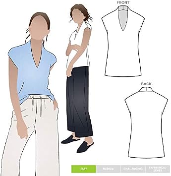 Style Arc Sewing Pattern - Como Knit Top Sizes 04-16