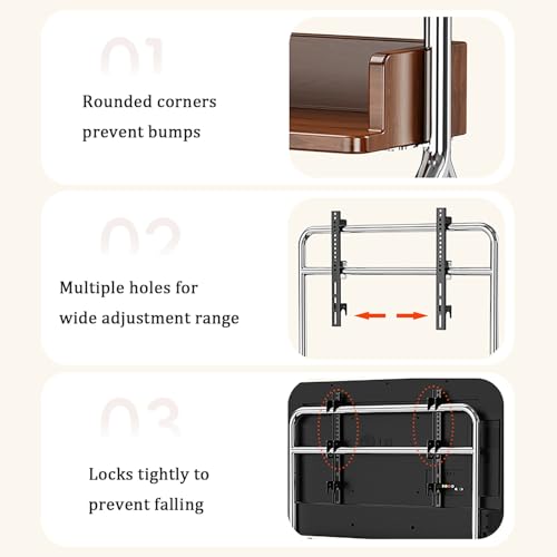Soporte móvil para TV de 40-75 pulgadas con ruedas y estante miniatura 4