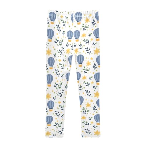 Hot Air Balloon Stars Prints Girls Leggings Soft Comfortable Athletic Leggings Dancing Pants for 4-10 Years2