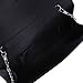 Elegant Satin Flap Crystal Clutch Evening Bag, Black
