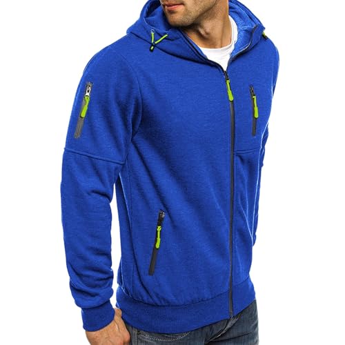Men's Hoodies Full Zip Casual Cotton Hooded Fleece Drawstring Hoodies Pullover Sweatshirts Casual Long Sleeve Shirts4