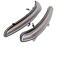 Indicator Rear View,Spiegelblinker Dynamische Blinker Passend für Peugeot 208 2008 2012 2013 2014 2015 2016 2017 2018 2019 2020 Passend für Citroen C3 Blinker Seitenspiegel(Dynamic Crystal)