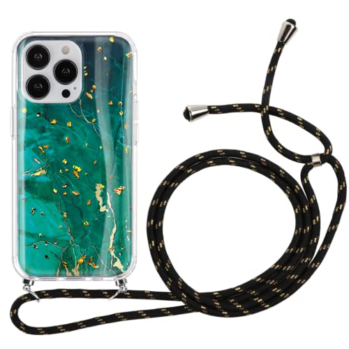 Yoedge Glitter Funda Transparente con Cuerda para Apple iPhone 12 Pro MAX 6,7",Ajustable Cordon Correa Cadena Carcasa,Suave Silicona Antigolpes Case con Mármol Dibujos para iPhone12 Pro MAX,MáRmol 9 Cover