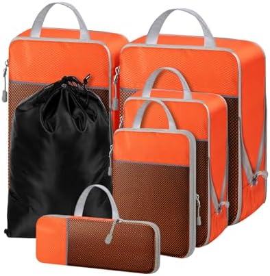 Compression Luggage Packing Organizer Set Dacron Lightweight - Temu