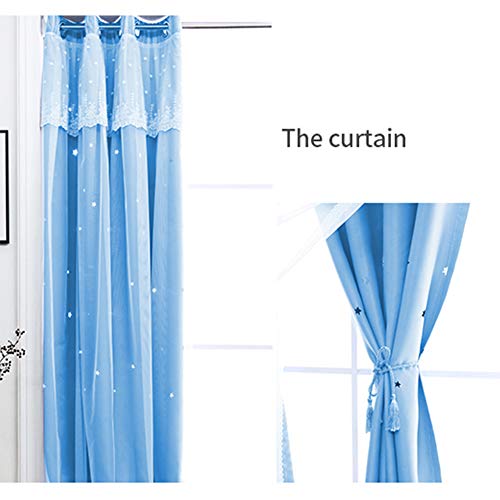 Cortinas de encaje aisladas de doble capa para una decoración distinguida 3