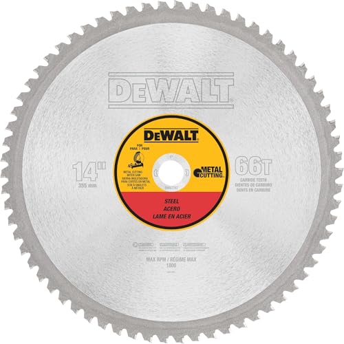 Image of DeWalt DWA7747 14" 66T Heavy-Gauge Stiff Plate Ferrous Metal Cutting Saw Blade